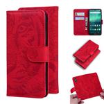 For Nokia 1.3 Tiger Embossing Pattern Horizontal Flip Leather Case with Holder & Card Slots & Wallet(Red)