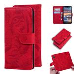 For Nokia 4.2 Tiger Embossing Pattern Horizontal Flip Leather Case with Holder & Card Slots & Wallet(Red)