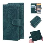 For Nokia 5.3 Tiger Embossing Pattern Horizontal Flip Leather Case with Holder & Card Slots & Wallet(Green)