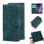 For Nokia 2.2 Tiger Embossing Pattern Horizontal Flip Leather Case with Holder & Card Slots & Wallet(Green)