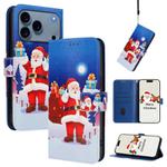 For iPhone 17 Pro Max Christmas Series Buckle Leather Phone Case with Hand Strap(Christmas Eve)