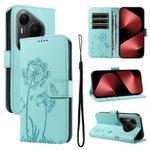 For Huawei Pura 80 Pro 5G Dandelion Embossed Pattern Flip Leather Phone Case(Green)