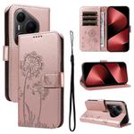 For Huawei Pura 80 Pro 5G Dandelion Embossed Pattern Flip Leather Phone Case(Rose Gold)