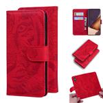 For Samsung Galaxy Note 20 Ultra Tiger Embossing Pattern Horizontal Flip Leather Case with Holder & Card Slots & Wallet(Red)