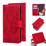 For Samsung Galaxy Note 20 Ultra Tiger Embossing Pattern Horizontal Flip Leather Case with Holder & Card Slots & Wallet(Red)