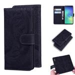For Samsung Galaxy S10 Plus Tiger Embossing Pattern Horizontal Flip Leather Case with Holder & Card Slots & Wallet(Black)