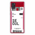 For Samsung Galaxy A21s Boarding Pass Series TPU Phone Protective Case(Flag Seoul)