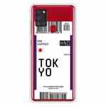 For Samsung Galaxy A21s Boarding Pass Series TPU Phone Protective Case(Flag Tokyo)