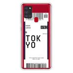 For Samsung Galaxy A21s Boarding Pass Series TPU Phone Protective Case(Tokyo)