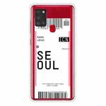 For Samsung Galaxy A21s Boarding Pass Series TPU Phone Protective Case(Seoul)