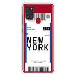For Samsung Galaxy A21s Boarding Pass Series TPU Phone Protective Case(New York)