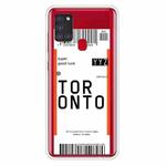 For Samsung Galaxy A21s Boarding Pass Series TPU Phone Protective Case(Toronto)