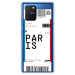 For Samsung Galaxy A91 Boarding Pass Series TPU Phone Protective Case(Paris)