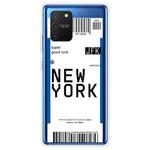 For Samsung Galaxy A91 Boarding Pass Series TPU Phone Protective Case(New York)