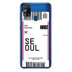 For Samsung Galaxy M31 Boarding Pass Series TPU Phone Protective Case(Flag Seoul)