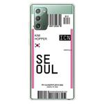 For Samsung Galaxy Note 20 Boarding Pass Series TPU Phone Protective Case(Flag Seoul)