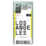 For Samsung Galaxy Note 20 Boarding Pass Series TPU Phone Protective Case(Los Angeles)