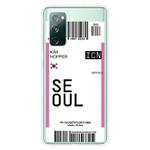 For Samsung Galaxy S20 FE Boarding Pass Series TPU Phone Protective Case(Flag Seoul)