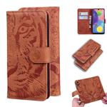 For Samsung Galaxy A70 / A70s Tiger Embossing Pattern Horizontal Flip Leather Case with Holder & Card Slots & Wallet(Brown)