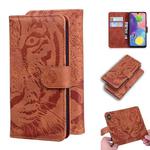 For Samsung Galaxy A70 / A70s Tiger Embossing Pattern Horizontal Flip Leather Case with Holder & Card Slots & Wallet(Brown)