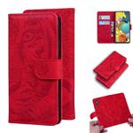For Samsung Galaxy A71 5G Tiger Embossing Pattern Horizontal Flip Leather Case with Holder & Card Slots & Wallet(Red)