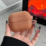 For Samsung Galaxy Buds3 / Buds3 Pro Coarse Cloth Texture PC Earphone Protective Case(Light Brown)