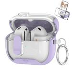 For Samsung Galaxy Buds 3 / 3 Pro Starchain Series PC Earphone Case with Stand(Purple)