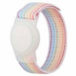 For AirTag xDfind Nylon Loop Watch Band Style Anti-lost Tracker Protective Cover(Colorful)