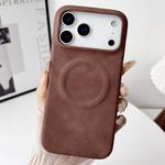 For iPhone 17 Pro Max Skin Feel Sheepskin MagSafe Magnetic Phone Case(Brown)