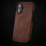 For iPhone 17 Skin Feel Sheepskin MagSafe Magnetic Phone Case(Brown)