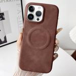 For iPhone 13 Pro Skin Feel Sheepskin MagSafe Magnetic Phone Case(Brown)