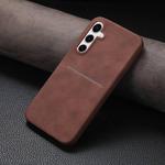 For Samsung Galaxy A34 5G Skin Feel Sheepskin Card Slot Phone Case(Brown)