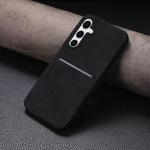 For Samsung Galaxy A25 5G Skin Feel Sheepskin Card Slot Phone Case(Black)