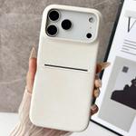 For iPhone 17 Pro Max Skin Feel Sheepskin Card Slot Phone Case(White)