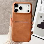 For iPhone 17 Pro Max Skin Feel Sheepskin Card Slot Phone Case(Yellow)