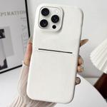 For iPhone 15 Pro Skin Feel Sheepskin Card Slot Phone Case(White)