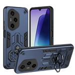 For Honor 300 Pro / 300 Ultra Double-Ring Holder PC Hybrid TPU Phone Case(Ocean Blue)