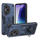 For Honor 400 Pro Global 160.8mm Double-Ring Holder PC Hybrid TPU Phone Case(Ocean Blue)