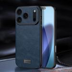 For iPhone 17 Pro Max SULADA Shockproof TPU Hybrid Handmade Leather Phone Case(Blue)