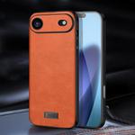 For iPhone 17 Air SULADA Shockproof TPU Hybrid Handmade Leather Phone Case(Orange)