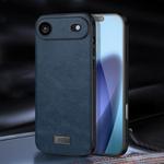 For iPhone 17 Air SULADA Shockproof TPU Hybrid Handmade Leather Phone Case(Blue)
