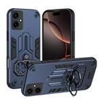 For Samsung Galaxy A06 4G Double-Ring Holder PC Hybrid TPU Phone Case(Ocean Blue)