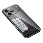 For iPhone 17 Pro SULADA Shine Through Series Plating TPU Transparent Phone Case(Space Black)