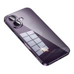 For iPhone 17 SULADA Shine Through Series Plating TPU Transparent Phone Case(Dark Purple)