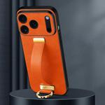 For iPhone 17 Pro Max SULADA Tide Cool Series PC Hybrid Leather Texture Skin Feel Phone Case(Orange)