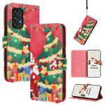 For Samsung Galaxy A53 5G Christmas Series Buckle Leather Phone Case with Hand Strap(Christmas Tree)