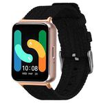 For Samsung Galaxy Fit3 xDfind Nylon Canvas Watch Band(Black)