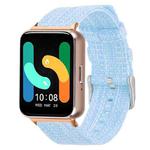 For Samsung Galaxy Fit3 xDfind Nylon Canvas Watch Band(Sky Blue)