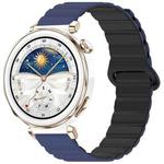 20mm xDfind Loop Magnetic Glossy Silicone Watch Band(Dark Blue Black)