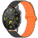 22mm xDfind Loop Magnetic Glossy Silicone Watch Band(Black Orange)
